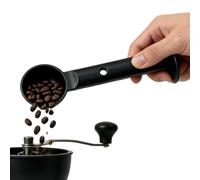 Generisch Tamper à café et cuillère doseuse | Cuillère à café utilisable des deux côtés - Tamper à plat - Pour bureau, appartement, hôtel, dortoir, restaurant, café, hommes, femmes, amis
