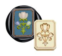 Generisch Tampon ciré en herbe pour cartes, photos, scrapbooking, décorations de mariage, sceau de fleurs, sceau décoratif, tête en laiton, fleur de scellement d'herbe