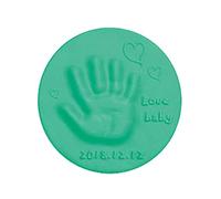 Generisch Tampon encreur en mousse d'argile douce à faire soi-même pour soins de bébé - Empreinte de main et de pied - Empreinte digitale - Enfants pour enfants - 50 g (vert, taille unique)