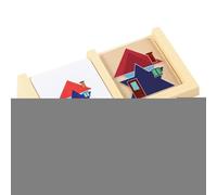 Generisch Tangram - Puzzle géométrique, Jouet éducatif, Blocs en Bois colorés, Divertissement Infini, Aide au développement des Cerveaux, pour, préécole, Salle de Classe, Utilisation à la