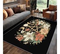 Generisch Tapis Carré Magique Salon Chambre 150 x 150 cm, Tapis Magic Tarot Flerus Lavable Antidérapant Poil Ras, Magique Moquette Descente De Lit, Decoration Intérieur