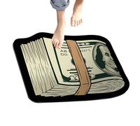 Generisch Tapis d'argent pour chambre à coucher - Tapis de sol à billets de 100 dollars | Tapis de cuisine en velours doux antidérapant, décoration esthétique de pièce, 50 x 80 cm