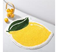 Generisch Tapis de bain absorbant antidérapant pour salle de bain - Jaune - Amusant - Lavable - Moulé - Pour salle de bain, cuisine, Noël