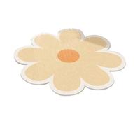 Generisch Tapis de douche antidérapant rond en forme de fleur - En PVC - Avec drainage - Séchage rapide - Anti-moisissure - Pour douche et salle de bain - Aspect coton doux - Structure Loofah