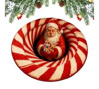 Generisch Tapis de Noël 3D, Illusion 3D drôle nouveauté pour Noël paillasson - Tapis de sol de cuisine d'hiver | pour entrée, douche, chambre, salon et sol