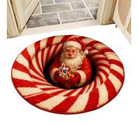 Generisch Tapis de Noël illusion 3D | Décoration de Noël antidérapante et amusante, tapis de sol pour cuisine, salle de bain d'hiver - pour entrée, douche, chambre, salon et sol