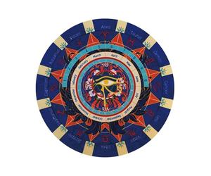 Generisch Tapis de Pendule - Tapis de Souris Astrologie Raisin à Souhadier, Accessoires de Jeu Durable | Dowsing Divination Tapis de Souris 8,5 pouces, Forme Ronde Astrologie Pendule Pad pour Jeux de