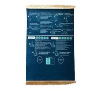 Generisch Tapis de prière bilingue avec instructions (français non garanti) - Indicateur de direction pour méditation Salah - Design antidérapant en flanelle avec fonction boussole intégrée - Pour