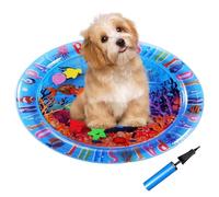 Generisch Tapis d'eau pour chat - 60 x 60 cm - Antidérapant - Capteur d'eau - Tapis de jeu - Poissons flottants - Tapis gonflable - Pour petites races, chatons, entraînement, chasse, jouet sensoriel