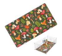 Generisch Tapis d'enclos lavable et absorbant | Tapis de en polaire pour lapins, cochons d'Inde, tapis de litière antidérapant, pour hamster, cage, 120 x 60 cm