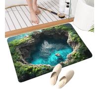 Generisch Tapis illusion 3D - Tapis antidérapant en peluche - Motif flaques d'eau - Pour intérieur, extérieur, maison, salon, cuisine, jardin, douche, , toilettes, appartement