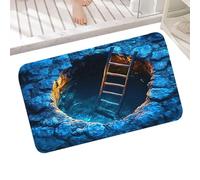 Generisch Tapis illusion optique 3D - Design réaliste des trous pour une interaction ludique | Tapis antidérapant et facile à pour chats et chiens, couloir, cuisine, salle de bain