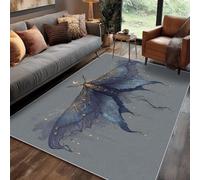 Generisch Tapis Papillon Salon Chambre 140 x 200 cm, Tapis Insecte Lavable Antidérapant Poil Ras, Papillon Moquette Descente De Lit, Decoration Intérieur