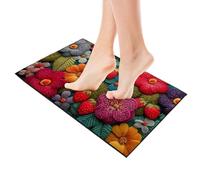 Generisch Tapis rétro - Tapis décoratif pour l'entrée - Revêtement de sol carré doux - 50 x 80 cm - Pour la maison, le balcon, la salle de bain