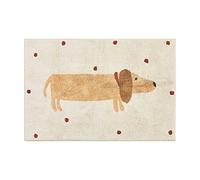 Generisch Tapis teckel, tapis de salon, chambre à coucher, tapis amusant pour chiot, jeu anti-chute, tapis d'éveil, lavable tapis porte de balcon (A,B)
