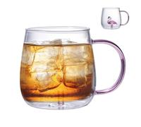 Generisch Tasse à café 3D en forme d'animal | Tasse à café transparente en verre borosilicate de 380 ml | Tasse à café de dessin animé pour la maison, tasses à café portables pour bars, cafés