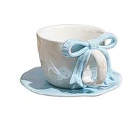 Generisch Tasse à café artistique en céramique - Motif ours mignon - Tasse à café en porcelaine avec anse - Tasse peinte à l'or - Convient pour servir du lait, du cappuccino, du thé et du café