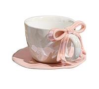 Generisch Tasse à café artistique en céramique - Motif ours mignon - Tasse à café en porcelaine avec anse - Tasse peinte à l'or - Convient pour servir du lait, du cappuccino, du thé et du café