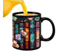 Generisch Tasse à café créative en céramique avec anse pour les amateurs de livres, bibliothèques, thé, lait, eau, café, cuisine, restaurant 330 ml