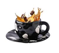 Generisch Tasse à café d'Halloween | 320 ml Tasse à lait de petit-déjeuner en céramique | Récipient de boisson irrégulier pour café chaud, bière, jus, thé au lait | Étudiants, enseignants
