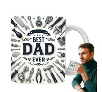 Generisch Tasse à café Papa - 8 x 8 x 9 cm Tasse à café en céramique, polyvalente, 350 ml, design , créatif, portable avec , tasses à thé multifonctionnelles pour pâtisseries fraîches