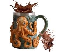 Generisch Tasse à café - Tasse à café 160 ml dans le design, Tasses à café Cthulhu, Tentacules en résine faites à la main | Verre à vin pirate, tasse de monstre pour lait, jus, thé, bière