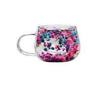 Generisch Tasse à café - Tasse décorative avec gobelet en verre séché, et innovant | Porte-gobelet chic pour café, thé, lait, jus, vaisselle de table, intérieur tendance