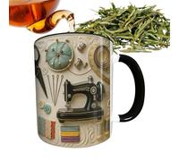 Generisch Tasse à thé, vaisselle résistante à la chaleur pour boissons chaudes et froides, machine à coudre tasse à café | pour vin, jus, bière, cuisine, café, restaurant, maison, anniversaire