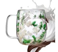 Generisch Tasse en verre à double paroi - Tasse à thé à fleurs séchées