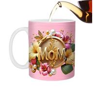 Generisch Tasse Maman, Tasse de Fête des Mères - Tasse à Café en Céramique Fête des Mères - Élégant Motif Floral Appréciation Tasse à Thé pour Amateur de Thé Fille Fils Nouvelles Mères Femme