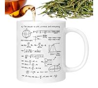 Generisch Tasse physique en céramique, 320 ml, avec formules innovantes | Gobelet - Tasse à café mathématique - Pour profiter du thé chaud et froid, du jus, de l'eau, des boissons, du thé au lait,