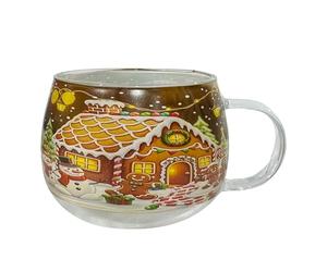 Generisch Tasses à café de Noël - Remplisseur de chaussettes de Noël pour tasses à thé, 300 ml. Atmosphère Infusion : récipient de boisson de célébration, verres de Noël pour latte chaude, boissons
