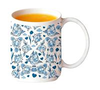 Generisch Tasses à thé - 325 ml récipient à boisson en céramique avec motif floral pour toutes les boissons | Tasses à café en céramique - pour, père, anniversaire, Noël, bureau, cuisine