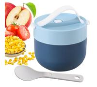 Generisch Tazón Acero Inoxidable Alimentos - Envases Para Sopa De Almuerzo | Recipiente Gran Capacidad Con Cuchara, Hermético Portátil Para Hogar Oficina Escuela Trabajo Viajes Picnic Termo Comida