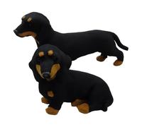 Generisch Teckel - de dessin animé mignonne réaliste et amusante | Peluche chien teckel | Modèle de chien réaliste, modèle éducatif pour reconnaître les races de chiens célèbres, article