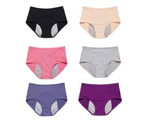 Generisch Tendances de la mode 2026 Culotte menstruelle respirante confortable anti-fuite avec maille solide pour femme, gris, 7XL