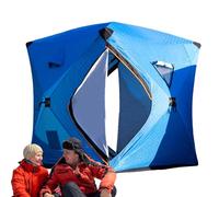 Generisch Tente à glace - Accessoire de sport chaud portable imperméable et coupe-vent | Cabane de pêche sur glace isolée | Pour eau douce salée bateau pêche côte rive pont lac étang rivière