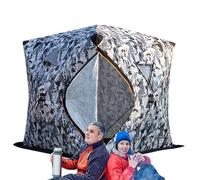 Generisch Tente de glace isolée, imperméable, coupe-vent, protection thermique, cabane de pêche sur glace, pour bateau, pêche, côte, eau douce, eau salée, pont, rive, surf, rivière, lac, étang