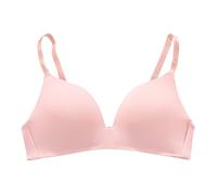 Generisch Tenue esclave pour femme - Bandoulière confortable et transparente pour femme - Sans fil - Dos nu - Sans éponge - Avec bretelles convertibles - Haut en dentelle, Rose, 34