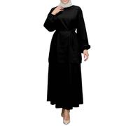 Generisch Tenue musulmane élégante 2026 composée d'une jupe longue, d'une tunique unie et d'une jupe midi, Noir , M