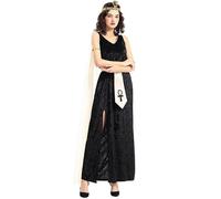 Generisch Tenues cosplay 2025 pour Halloween, robe avec cape, robe longue pour femme, idéale pour les fêtes costumées et les événements à thème, costumes cosplay pour homme, Noir , M