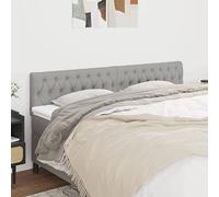 Generisch TêTe De Lit 2 PièCes. Gris Clair 90 X 7 X 78/88 Cm Tissu, Design éLéGant, Apparence Simple, Utilisé dans Une Chambre D'HôTel, Une Salle D'éTude, Etc