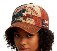 Generisch Texas Casquette de baseball - Réglable - Design rétro vintage - Broderie Texas - Casquette commémorative pour homme et femme - Pour les fans de patriotes, les touristes - Quotidien