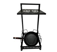Generisch The Counter Pan Rack, Rack de rangement pour pan, 2 couches, support pour planche à découper, appareils de cuisine multifonctionnels pour armoires, maison, restaurant