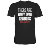 Generisch - There are only two genders, Deal with it - T-shirt haut de gamme, Noir , XXXL