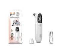 Generisch Thermomètre numérique professionnel 2026 pour animaux de compagnie pour une mesure rapide et précise de la température chez les chiens et les chats en intérieur et en extérieur (blanc, 15,5