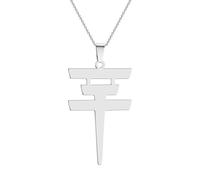 Generisch Tokyo Hôtel Colliers avec pendentif minimaliste en acier inoxydable pour homme et femme Accessoires de vêtements Collier ornemental Chaîne nom Argent 925, Acier inoxydable, No Gemstone