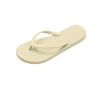 Generisch Tongs pour femme - Sandales plates ultra légères - Pour la plage, l'intérieur et l'extérieur - Couleur unie - Minimalistes - Unisexe, beige, 43 EU