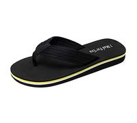 Generisch Tongs pour homme - Semelle épaisse - Antidérapantes - Chaussures de douche - Semelle fixe - Tongs larges - Sandales de salle de bain décontractées - Chaussures d'intérieur, Noir , 40 EU