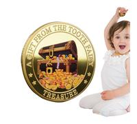 Generisch Tooth Fairy Gold Coin Pièce commémorative pour les dents perdues, souvenir décoratif pour préserver la tradition d'enfance